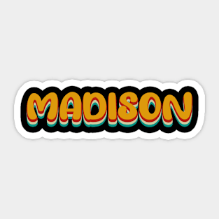 vintage name m Sticker